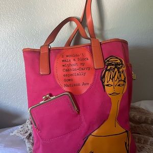 COPY - Vintage COACH Limited Edition Bonnie Cashin Fuchsia Orange Canvas Tote C…